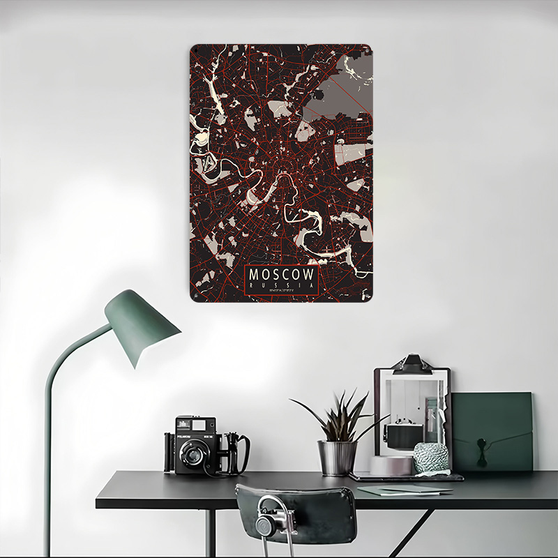 Moscow City Map Vector Metal P - Custom Map Poster 评论和价格