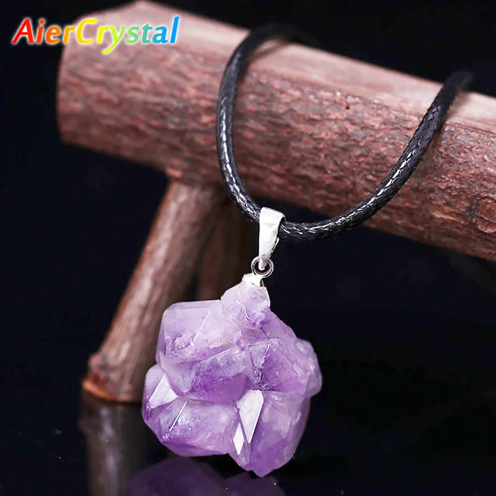 Natural Uruguay Amethyst Rough - Birth Flower Necklace 评论和价格