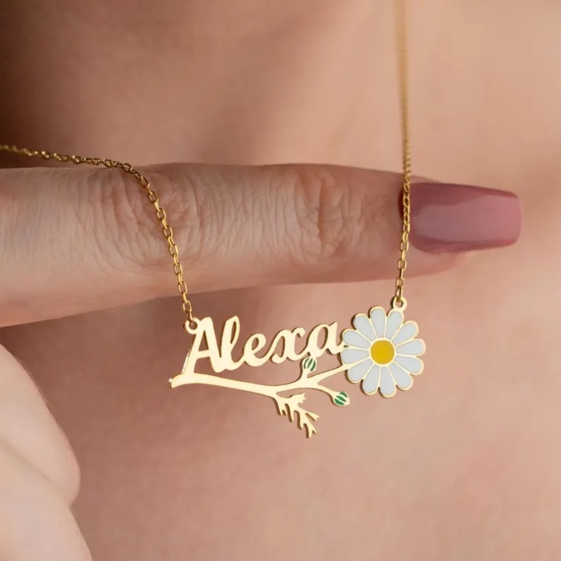 Roro‘s Personalized Colorful E - Birth Flower Necklace 评论和价格