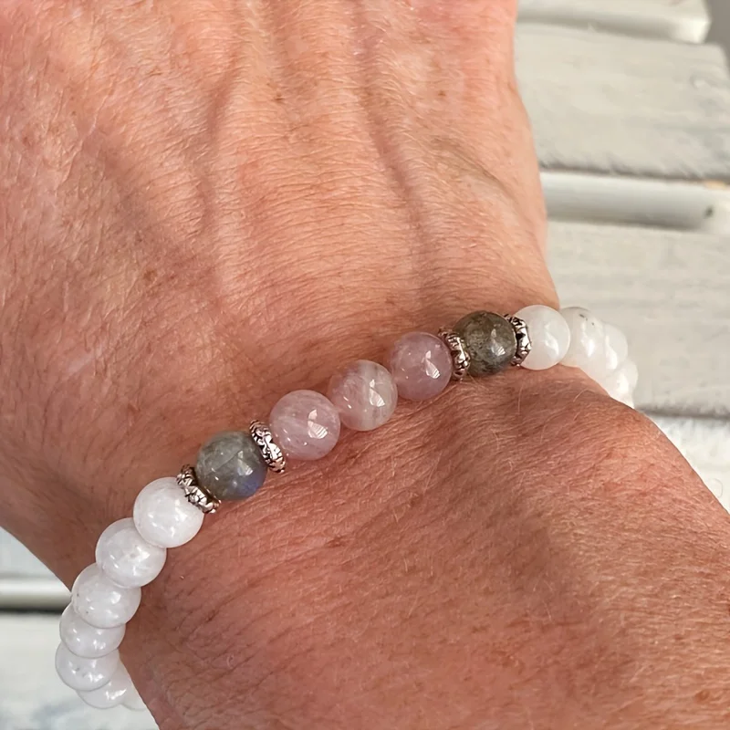 New Moonstone, Labradorite and - Coordinates Bracelet 评论和价格