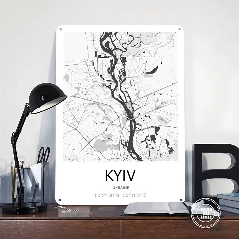 Kyiv City Map Printed Poster C - Custom Map Poster 评论和价格