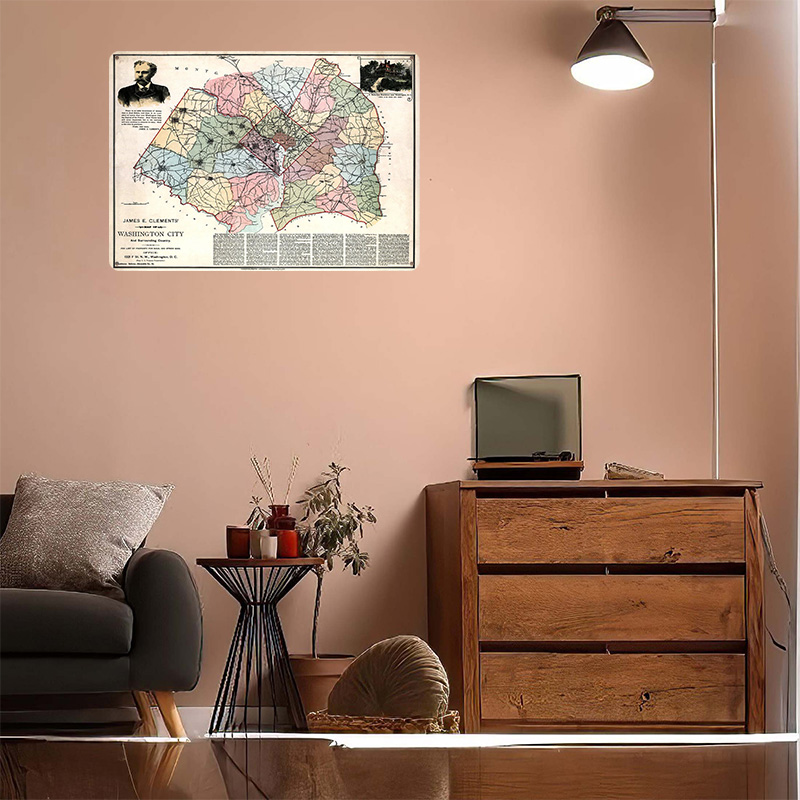 Map of Washington City Printed - Custom Map Poster 评论和价格