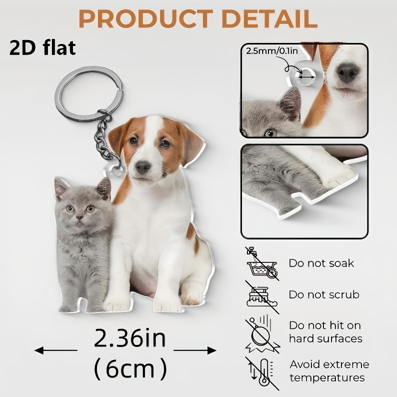 Personalized Custom Acrylic Ke - Pet Portrait Custom 评论和价格