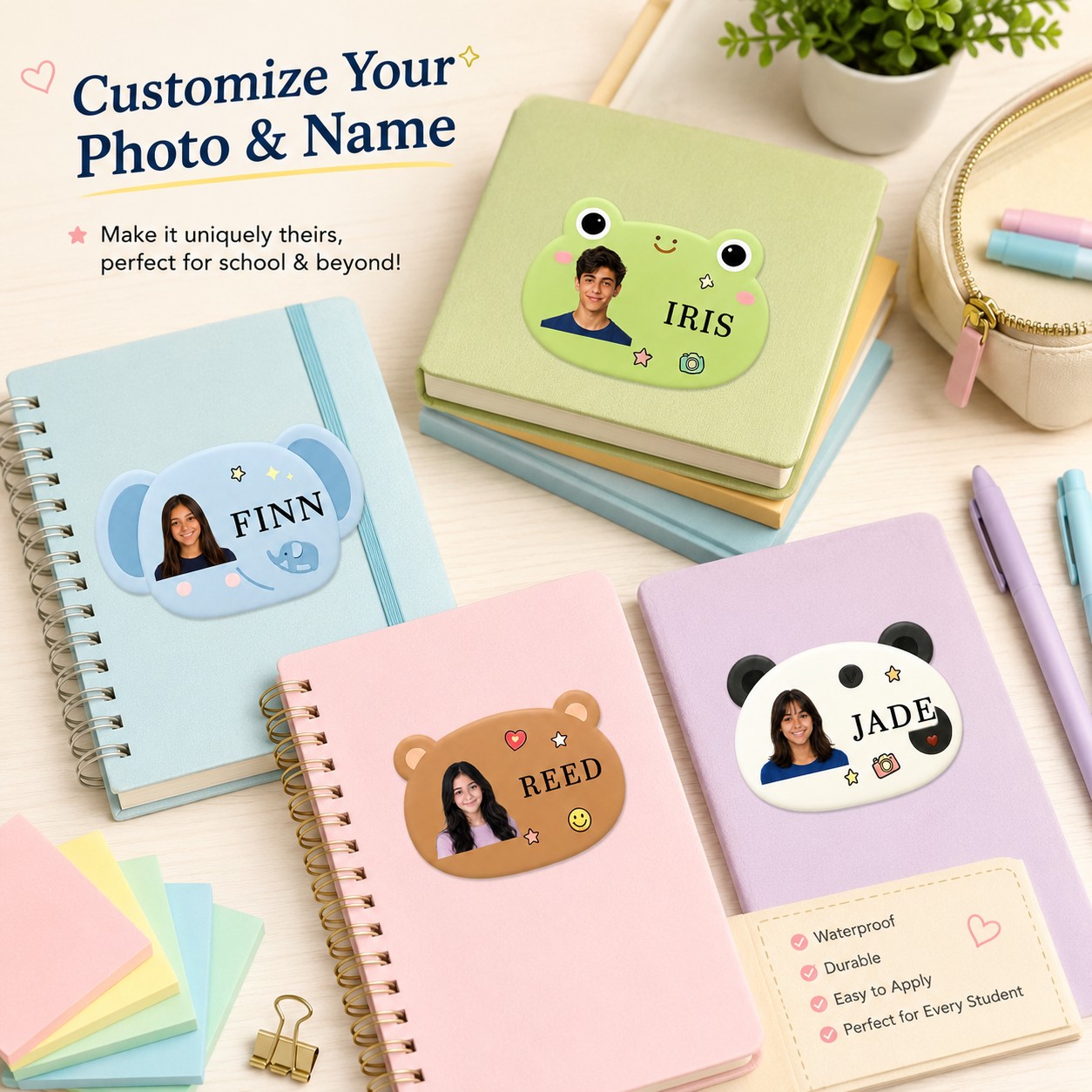 Customized Photo Name Stickers - Custom Photo Book 评论和价格