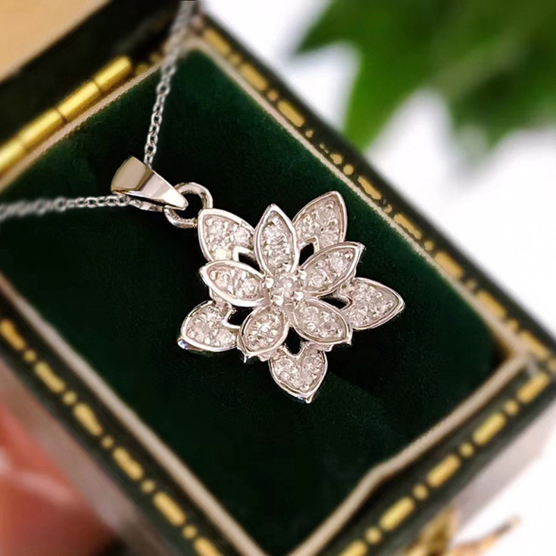 925 Sterling Silver Flower Nec - Birth Flower Necklace 评论和价格