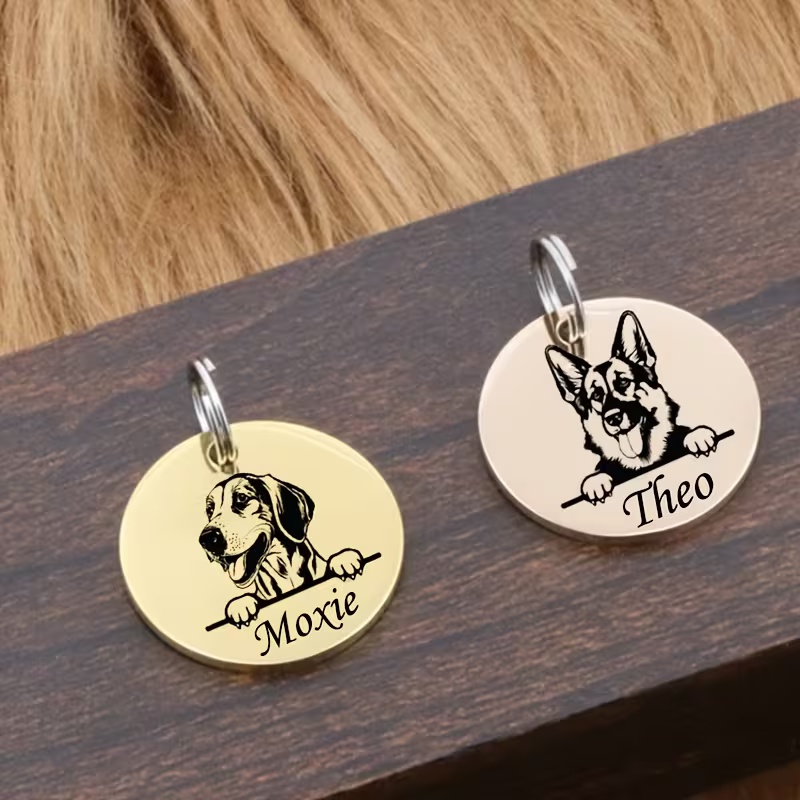 Custom Pet Name Puppy Anti-los - Pet Portrait Custom 评论和价格