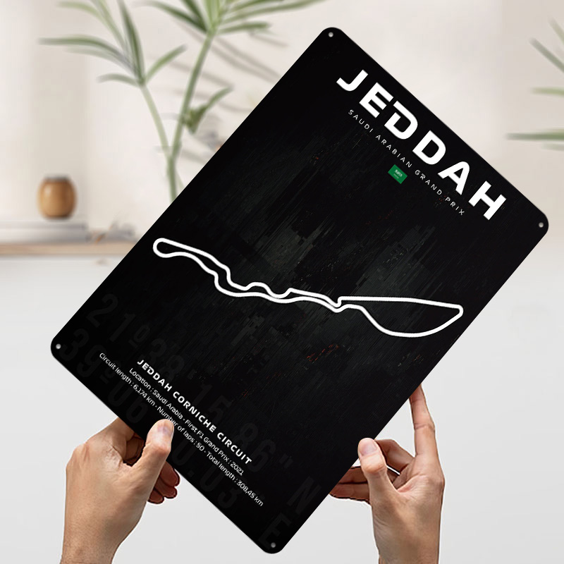 Jeddah Circuit Map Poster Cust - Custom Map Poster 评论和价格