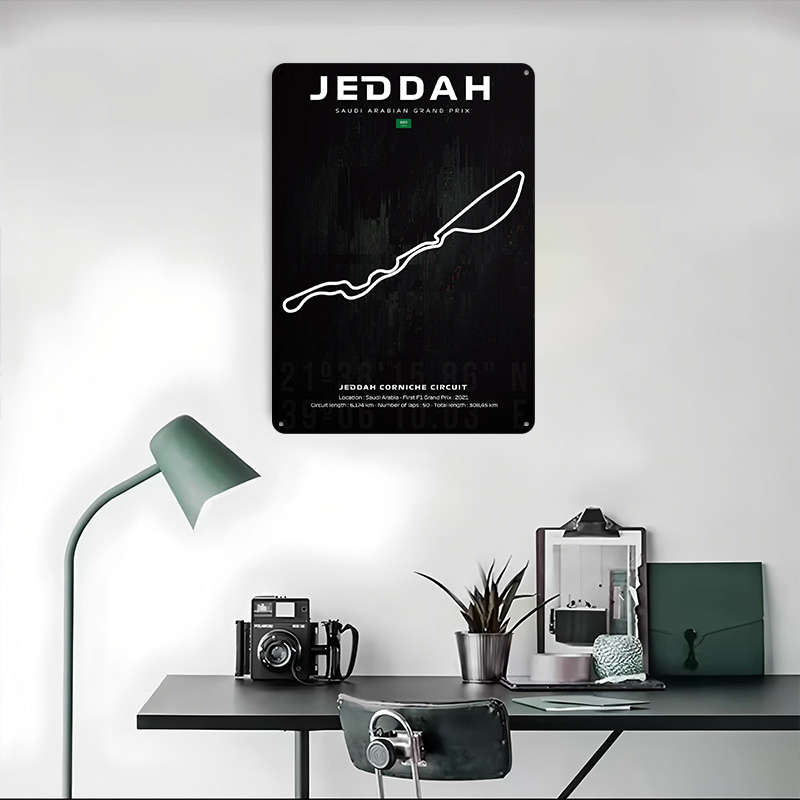Jeddah Circuit Map Poster Cust - Custom Map Poster 评论和价格