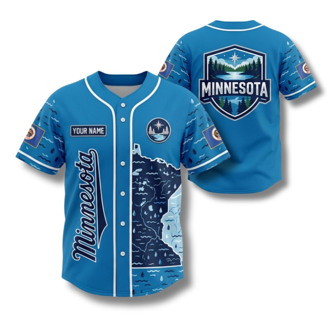Custom Minnesota Baseball Jers - Custom Star Map 评论和价格