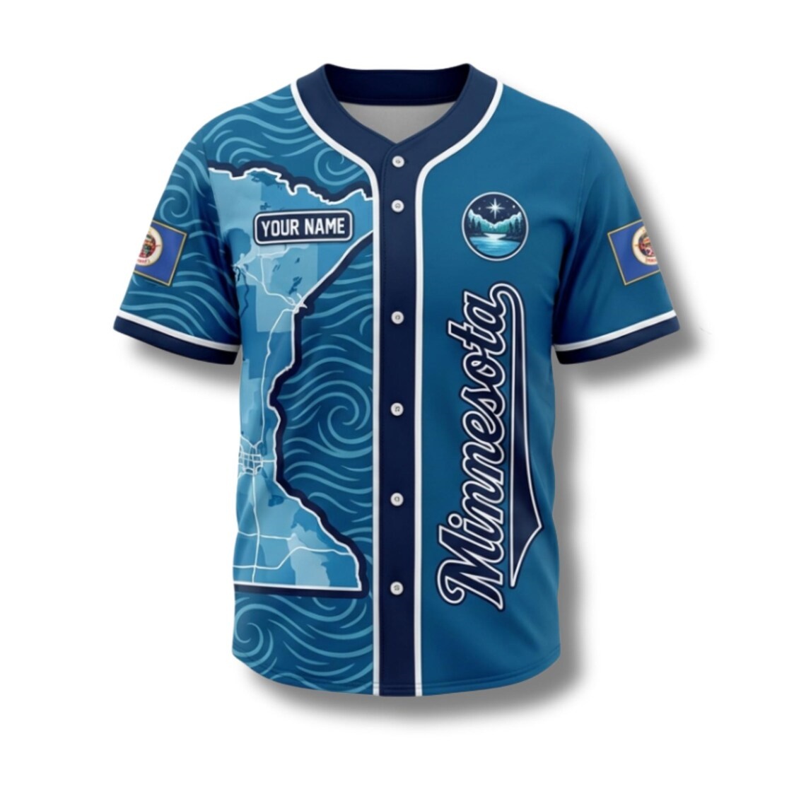Custom Minnesota Baseball Jers - Custom Star Map 评论和价格