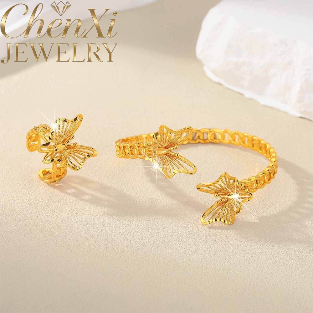 Sand Gold Floral Open-End Bang - Coordinates Bracelet 评论和价格